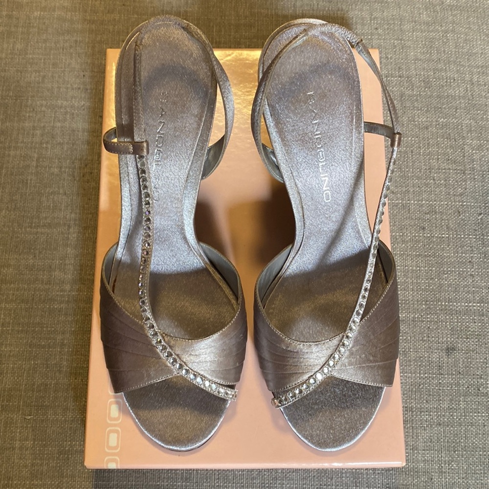Bandolino ShinyniteX3 Silver Satin Heel